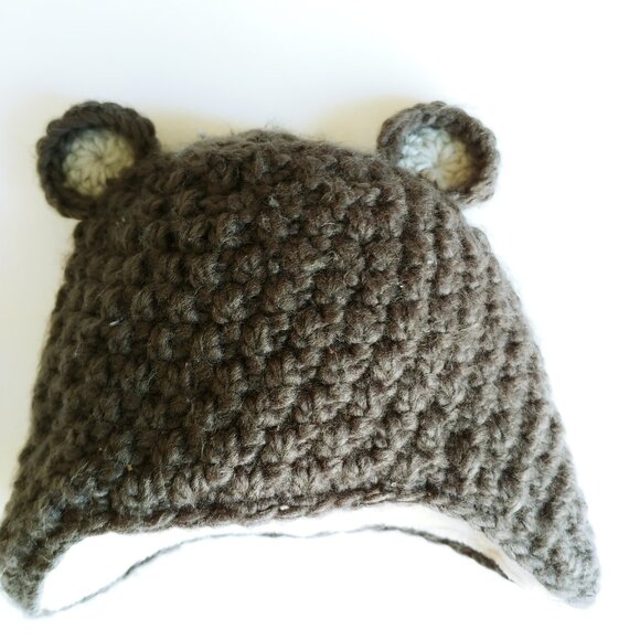 Kombi Knit 3D Bear Ears Hat 3-9 Months - Picture 1 of 10